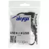 AKYGA AK-AD-13 hub USB 2.0 de 4 puertos, negro