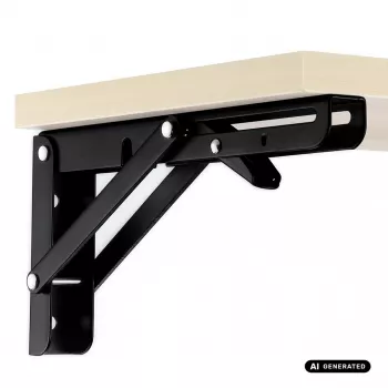 Maclean MC-194 soportes de pared plegables para estantes, 250-500 mm, máx. 50 kg, 2 uds.
