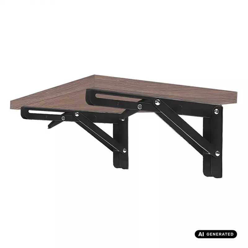 Maclean MC-194 soportes plegables para estante de pared, 250-500 mm, máx. 50 kg, 2 uds