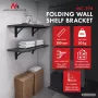 Maclean MC-194 soportes plegables para estante de pared, 250-500 mm, máx. 50 kg, 2 uds