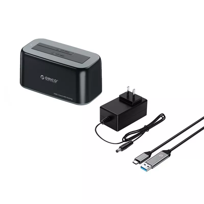 ORICO 6819C3 base de acoplamiento SATA USB 3.0 de doble bahía para HDD/SSD de 2,5/3,5 inch - negro