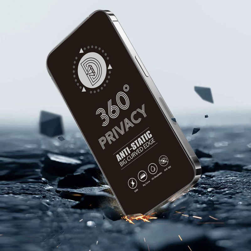 TFO Protector de pantalla Privacy 360 de cristal templado para iPhone 17 Pro Max