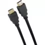 One For All Cable HDMI Premium High Speed con Ethernet 1,5 m - certificado para 4K 60Hz HDR, 18Gbps, dorado, Negro