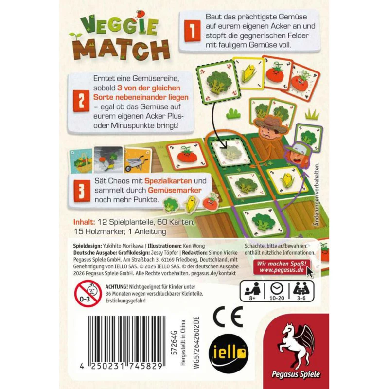 PEGASUS Veggie Match Juego de cartas