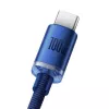 Baseus Cable USB-A a USB-C Crystal Shine 100W 1,2m Azul