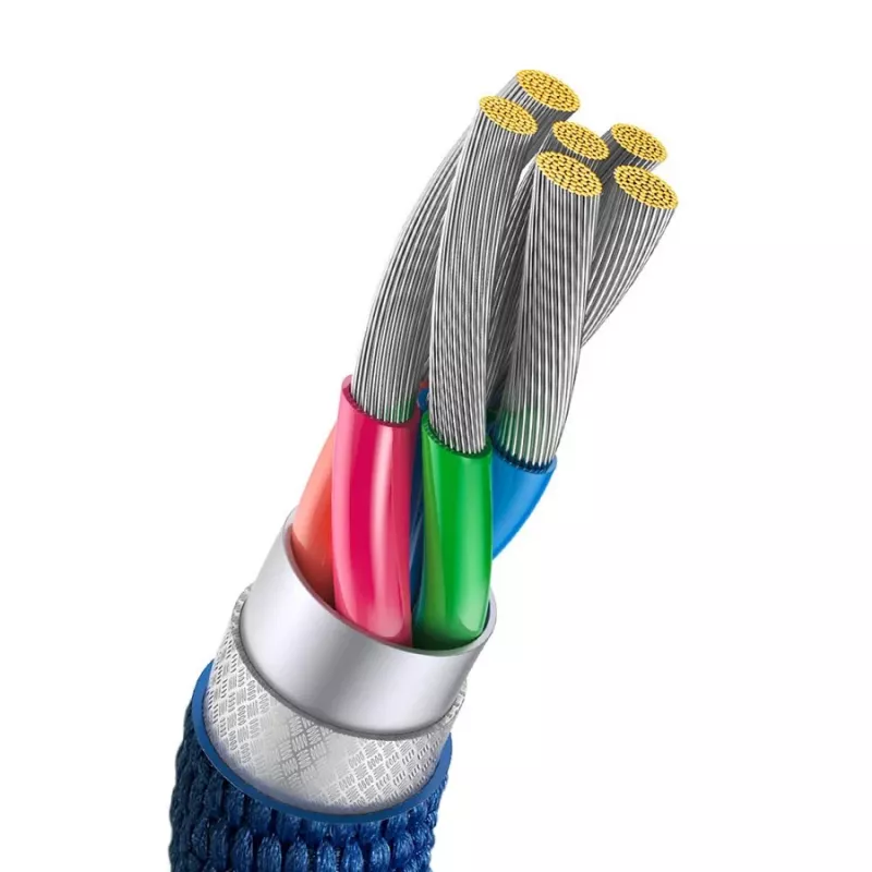 Baseus Cable USB-A a USB-C Crystal Shine 100W 1,2m Azul