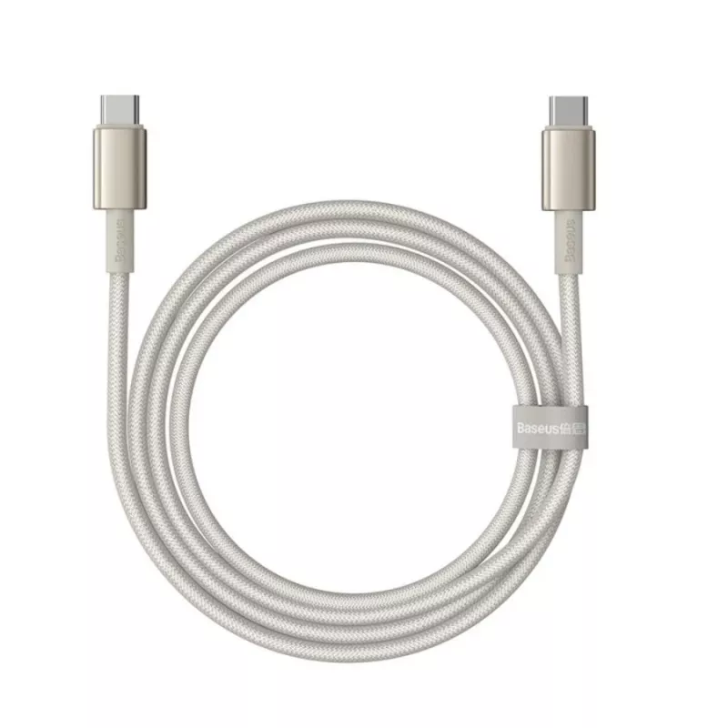 Baseus Cable USB-C a USB-C Tungsten Gold 100W 1m Oro