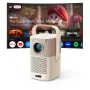 Yaber T2 Plus GTV Proyector portátil 1080p 450 ANSI Google TV JBL Dolby Audio con batería - Beige