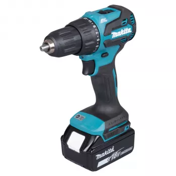 Makita DHP490TJX9 Taladro atornillador percutor combinado sin escobillas 18V con 2 baterías de 5,0Ah, cargador y maletín MAKPAC