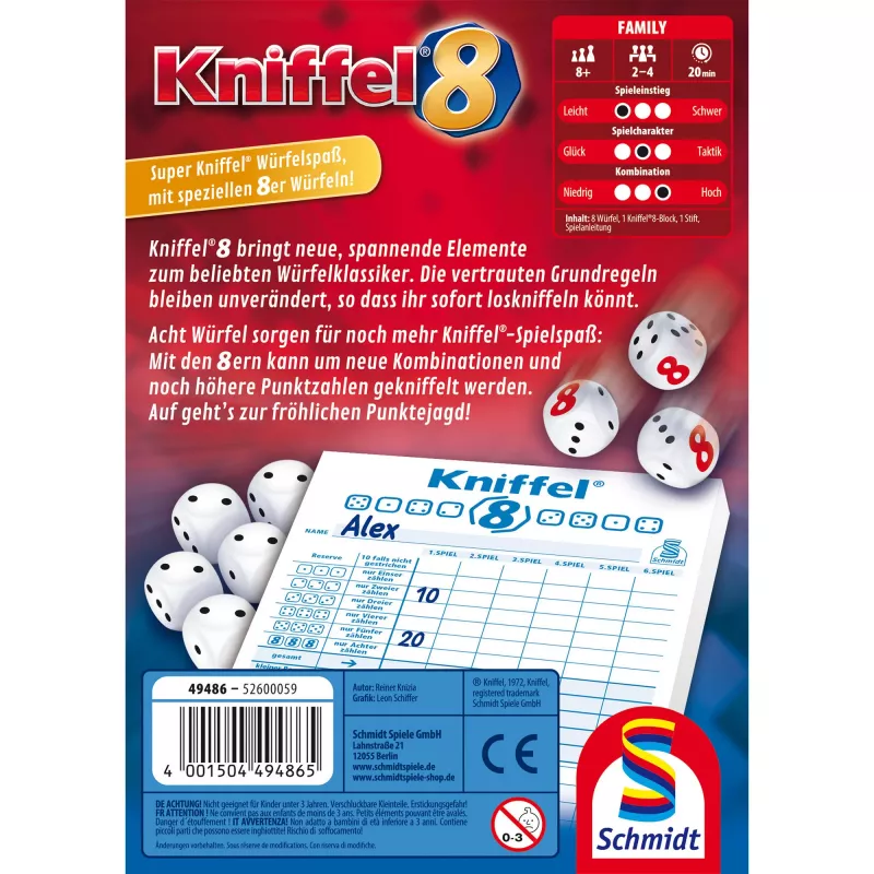 Schmidt Spiele Kniffel Juego de dados 8