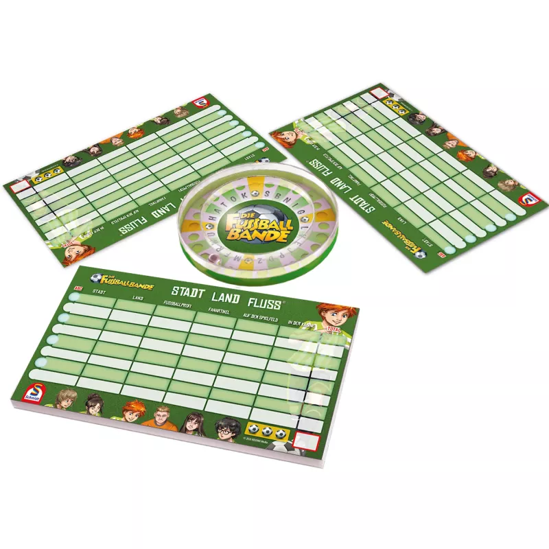 SCHMIDT SPIELE DIE FUSSBALLBANDE: Ciudad, país, río – Bloc de juego de palabras de fútbol