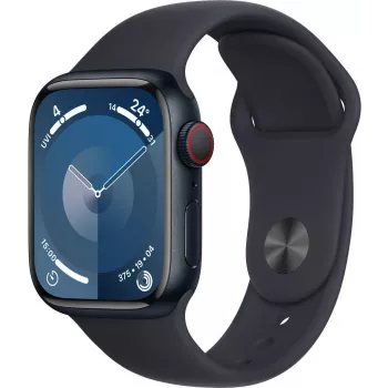 Apple Watch 9 GPS + Cellular 41mm, medianoche, Sport Band M/L (MRHT3ET/A)