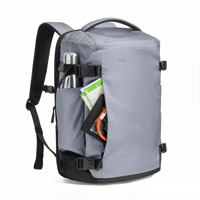 TECH-PROTECT DEFENDER S70 Mochila de viaje para portátil Ryanair y Wizzair 24L 40x30x20 Urban Grey