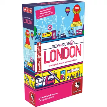 PEGASUS Next Station London – juego de mesa Flip-and-Write, 1–4 jugadores, a partir de 8 años
