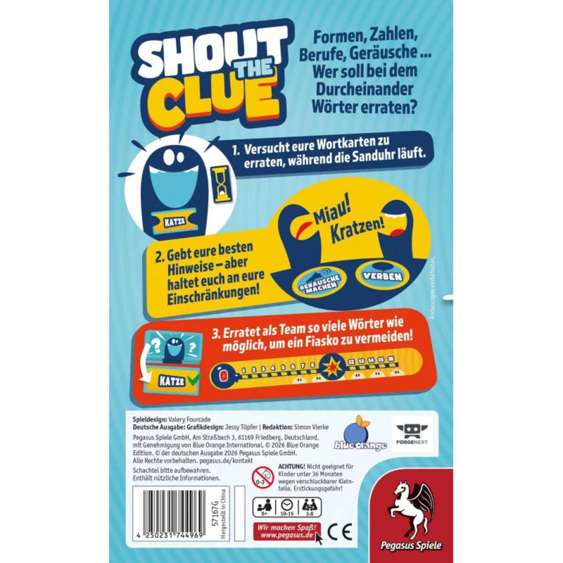 PEGASUS Shout the Clue Juego de fiesta