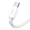 Baseus Superior Series Cable USB-A a USB-C, carga rápida 66W, 2m, blanco