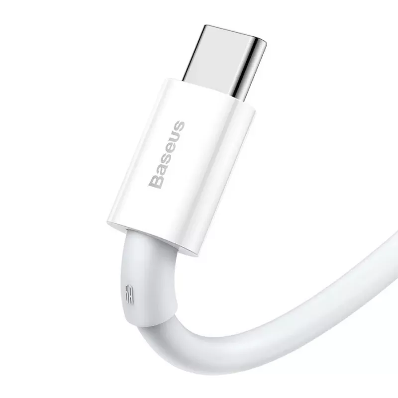 Baseus Superior Series Cable USB-A a USB-C, carga rápida 66W, 2m, blanco