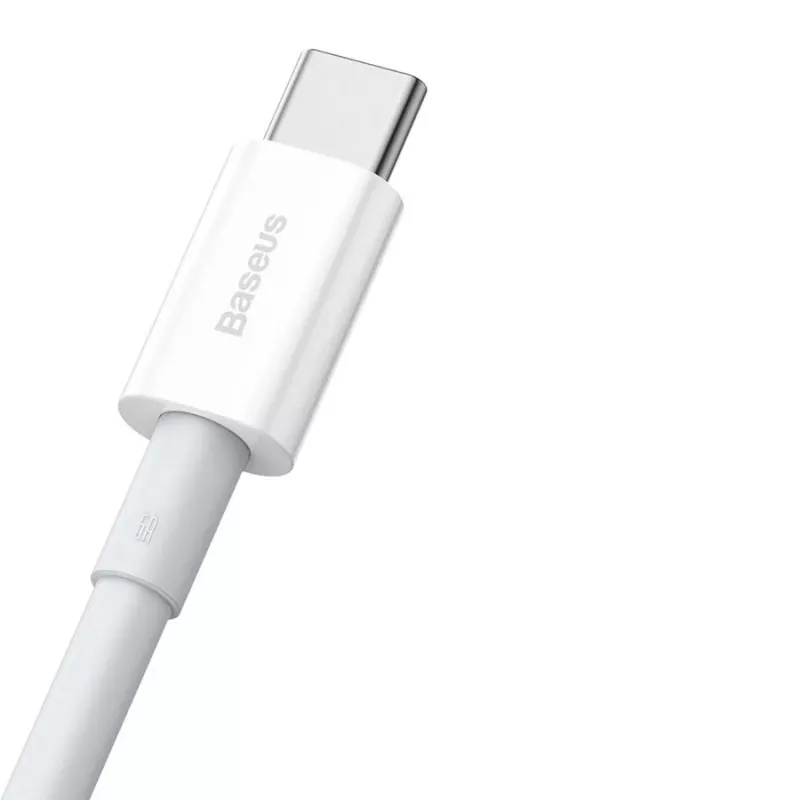 Baseus Superior Series Cable USB-A a USB-C, carga rápida 66W, 2m, blanco