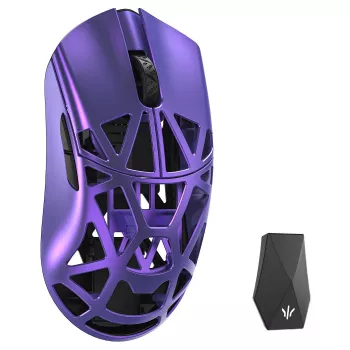 WLMOUSE Beast X Max Solid Sides ratón gaming, interruptores ópticos Omron - morado