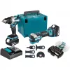Makita DLX2592JX1 18V LXT kit combinado de 2 piezas sin escobillas con taladro percutor, atornillador de impacto, 2 baterías de 5,0Ah, cargador rápido y maletín Makpac