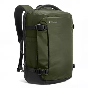 TECH-PROTECT DEFENDER S70 mochila de cabina para portátil de viaje Ryanair y Wizz Air 24L 40x30x20 verde militar