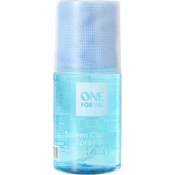 One For All CS4020 kit de limpieza de pantalla con spray de 200 ml y paño de microfibra