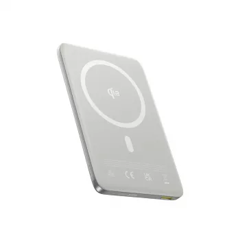 Baseus PicoGo AM41 10000mAh 27W Qi2 powerbank compatible con MagSafe con cable USB-C de 30cm - titanio