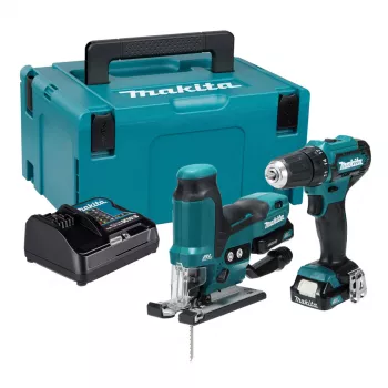 Set combinado a batería Makita CLX252SAJ 12V max CXT con taladro atornillador DF333D, atornillador de impacto TD110D, 2 baterías de 2,0Ah, cargador y maletín Makpac