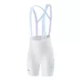 Culote con tirantes de ciclismo para mujer ROCKBROS YDDK017-1 TVI con badana de gel 3D, Blanco, talla L
