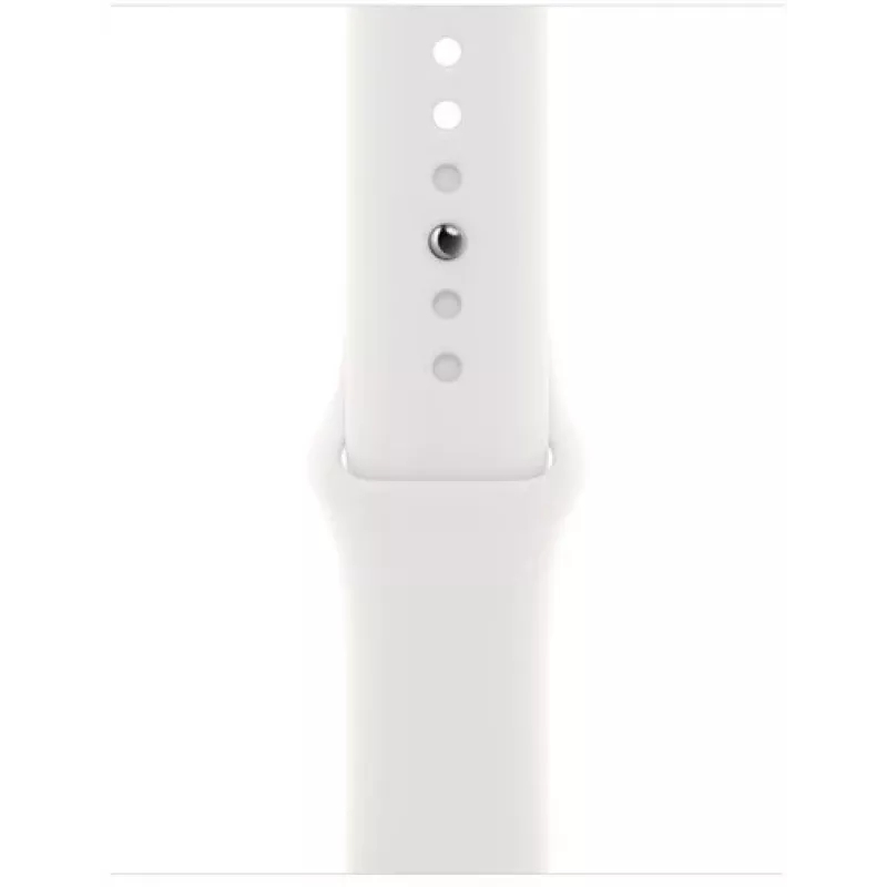 Apple Watch Series 8 GPS + Cellular 41mm caja de acero inoxidable con correa Sport Band, plata/blanco (MNJ53EL/A)