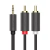 Cable de audio Ugreen 2x RCA a 3,5 mm 1,5 m Negro