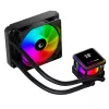 Rampage INFINITE V120 ARGB Disipador líquido para CPU de 120mm con indicador de temperatura, Negro
