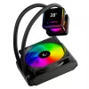 Rampage INFINITE V120 ARGB Disipador líquido para CPU de 120mm con indicador de temperatura, Negro