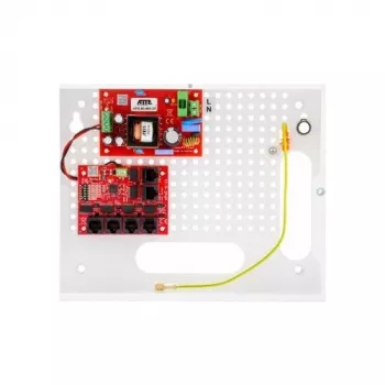 ATTE IP-5-11-E Switch PoE Fast Ethernet de 5 puertos con 4 puertos PoE, presupuesto 78W, Extend Mode y aislamiento de puertos