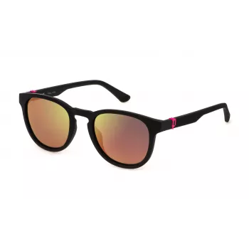 Police Gafas de sol para hombre SPLF60, rectangulares - 53/22/145 mm, lentes verdes, montura Havanna