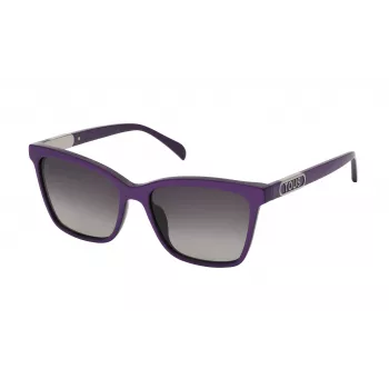 Gafas de sol de mujer TOUS STOC20-560915 – Montura de acetato negra, lentes grises, 56/17/140 mm