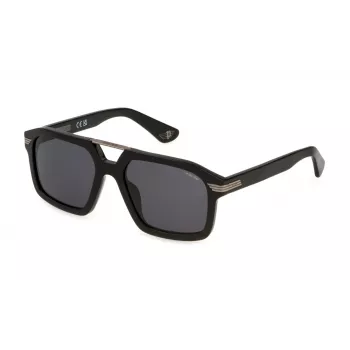 Gafas de sol rectangulares de hombre Police SPLP28-560700 con lentes de policarbonato grises