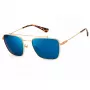 Gafas de sol de hombre Police SPLN3856300B, rectangulares, montura negra, lentes grises, 56 mm