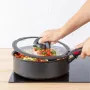 Tapa de cristal templado TEFAL Ingenio 16 cm con pomo plegable L9846153