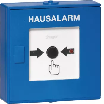 Disparador de alarma inalámbrico de botón Hager RFM200D para alarma Beka, blanco