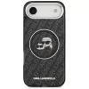 KARL LAGERFELD IML Glitter Karl & Choupette Heads Logo funda MagSafe para iPhone Air, negro