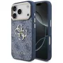 Guess 4G Classic Logo funda para Apple iPhone 18 Pro / 17 Pro, azul con detalles dorados