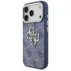 Guess 4G Classic Logo funda para Apple iPhone 18 Pro / 17 Pro, azul con detalles dorados