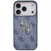 Guess 4G Classic Logo funda para Apple iPhone 18 Pro / 17 Pro, azul con detalles dorados