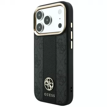 Guess 4G Stripe Round and Classic Logos funda MagSafe para iPhone 18 Pro Max / 17 Pro Max - negra