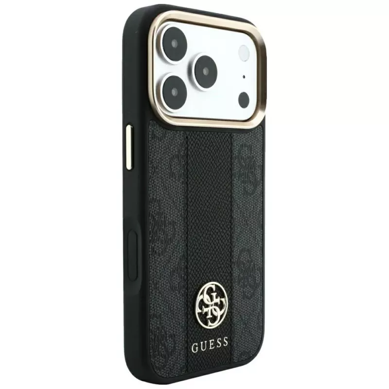 Guess 4G Stripe Round and Classic Logos funda MagSafe para iPhone 18 Pro Max / 17 Pro Max - negra