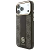 Guess 4G Stripe Round and Classic Logos funda MagSafe para iPhone 18 Pro / 17 Pro - marrón