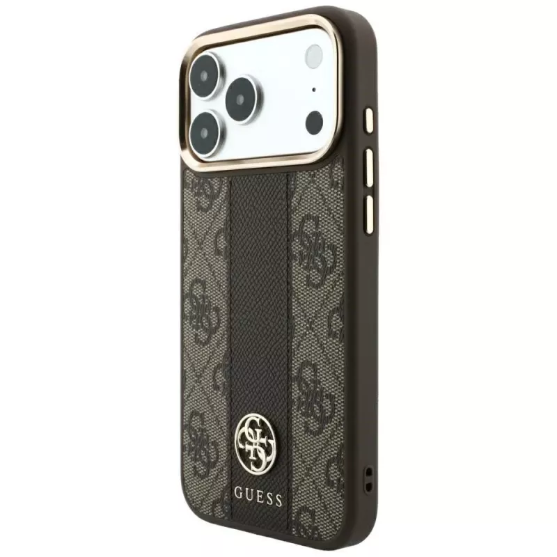 Guess 4G Stripe Round and Classic Logos funda MagSafe para iPhone 18 Pro / 17 Pro - marrón