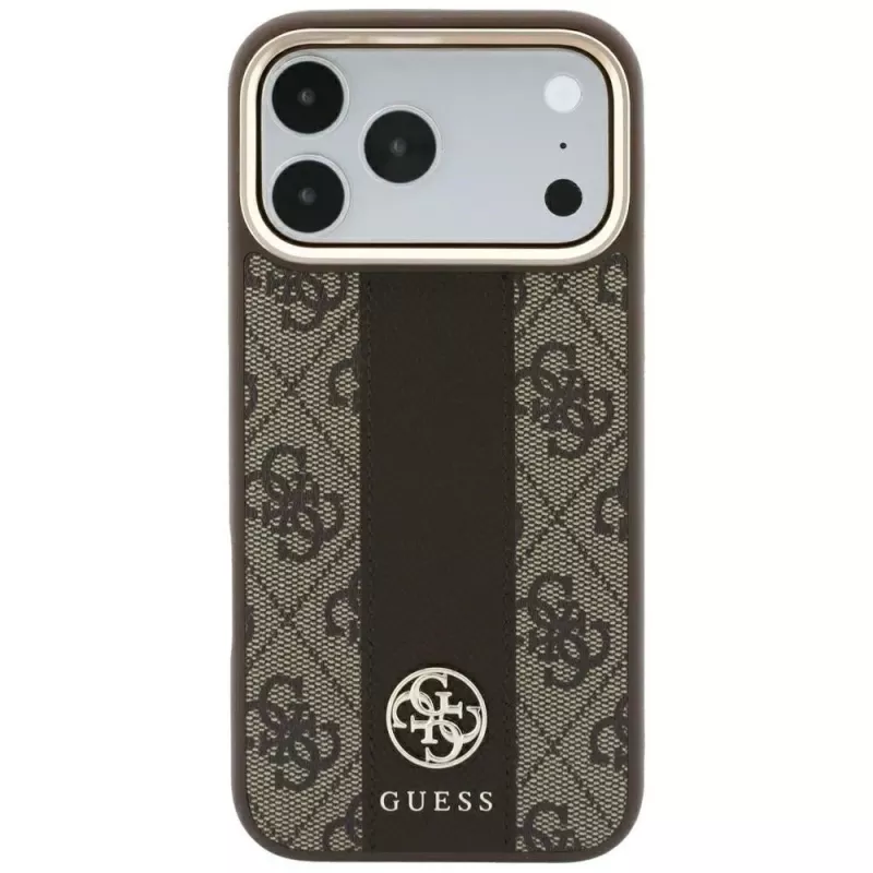 Guess 4G Stripe Round and Classic Logos funda MagSafe para iPhone 18 Pro / 17 Pro - marrón