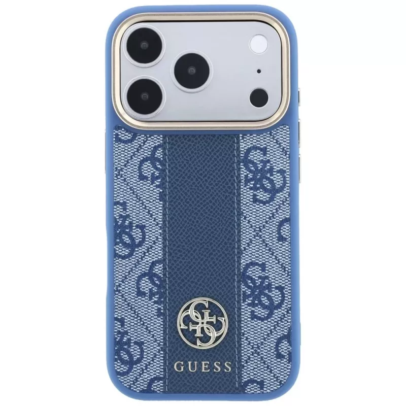 Guess 4G Stripe Round Classic Logos funda MagSafe para iPhone 18 Pro Max / 17 Pro Max - azul